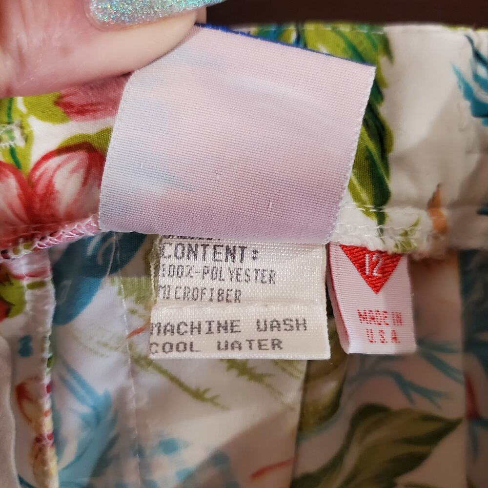 Vtg Tail Tropical Pop Art Hawaiian Pleated Tennis Skirt Size 12 USA Made Retro - Picture 9 of 12